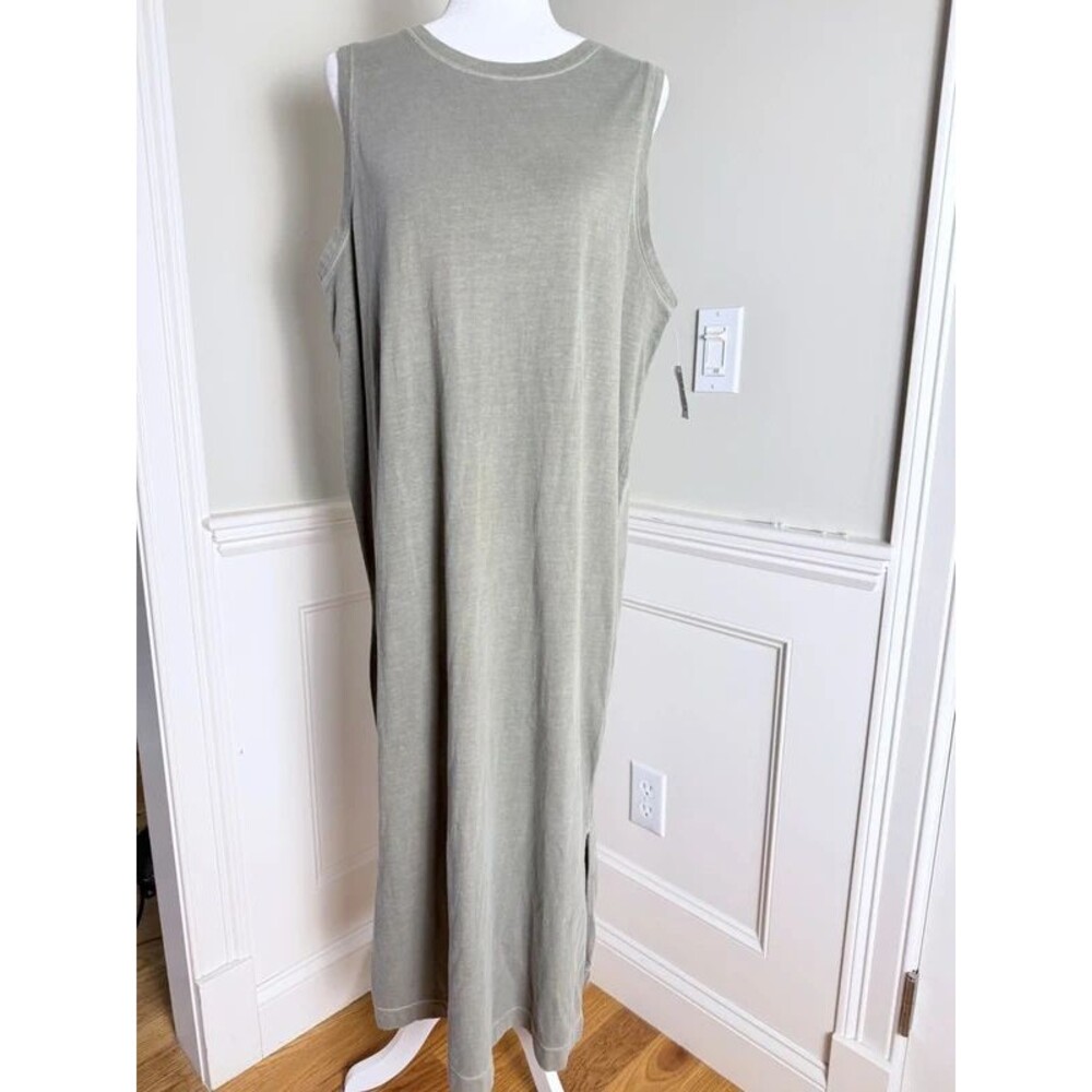 Old Navy NWT Sleeveless Maxi T-Shirt Dress Sage Green XL - Picture 3 of 10